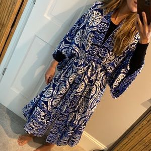 Haute hippie reversible housecoat / coverup / kimono M
